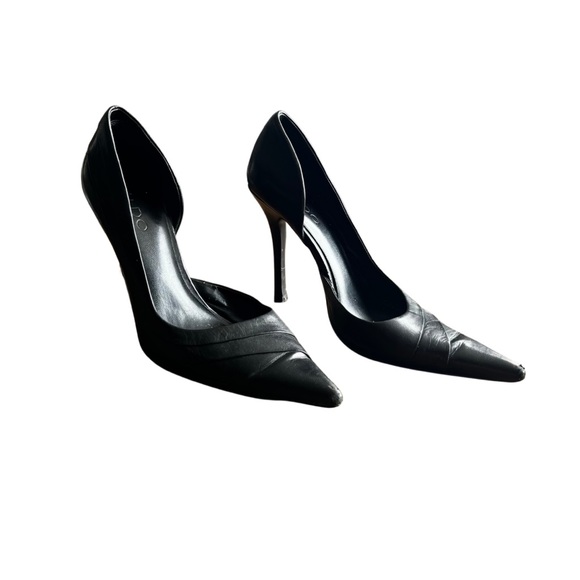 Aldo Black Pointy Toe Pumps Stiletto Heels | Size 37 / 7 - Picture 4 of 13
